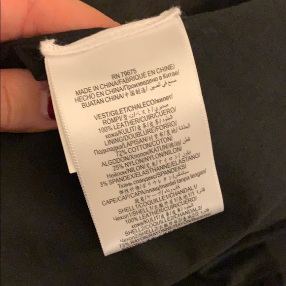 Bcbgmaxazria real leather cape vest coat - Picture 5 of 7